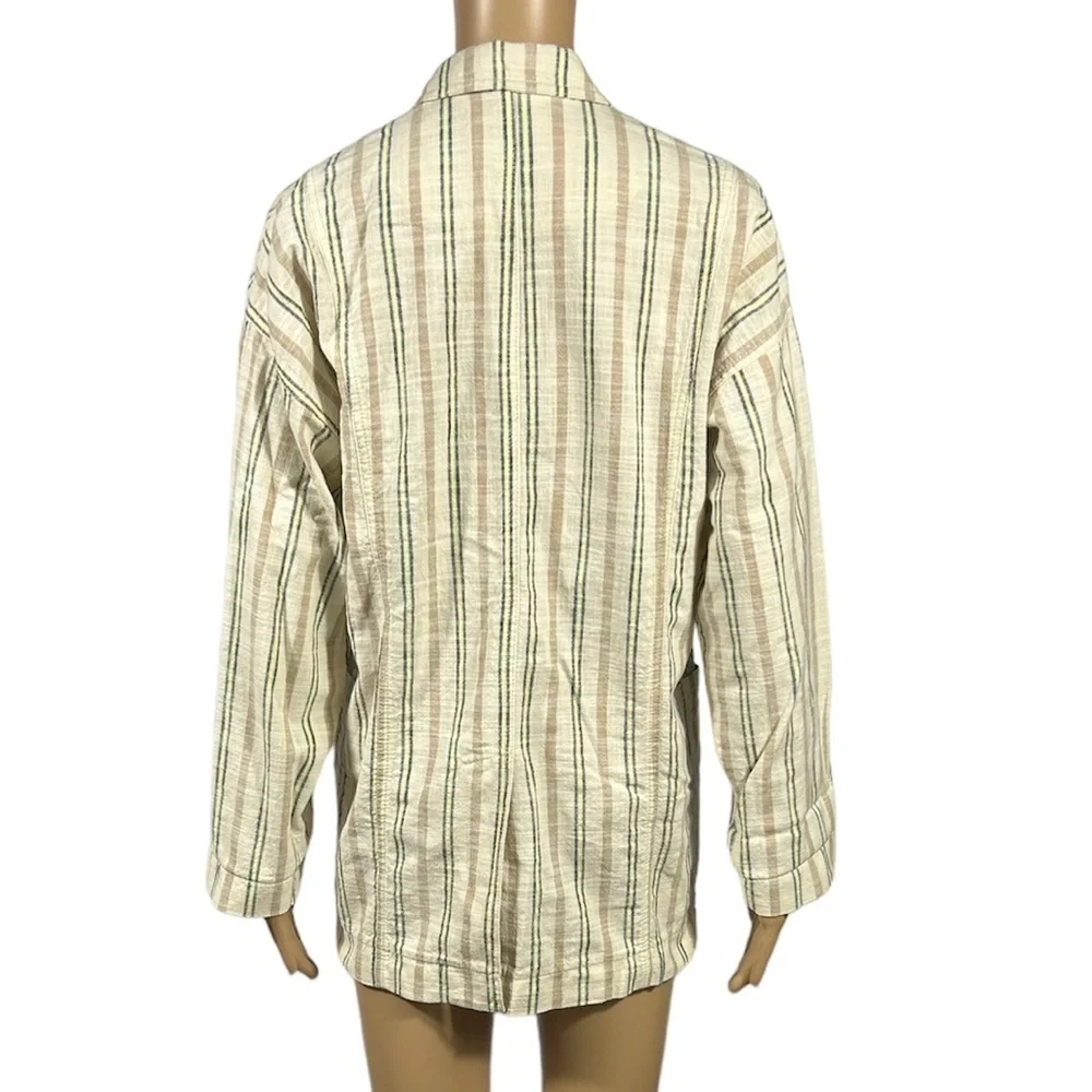 Maeve Boyfriend Blazer XS Multicolor Danielle Striped Oversized Double Breasted - Picture 5 of 11